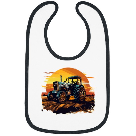 Tractors Farmer 2vintages Sunset Bibs