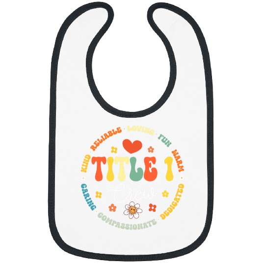 Groovy Title 1 Crew cute title 1 Reading teacher Bibs