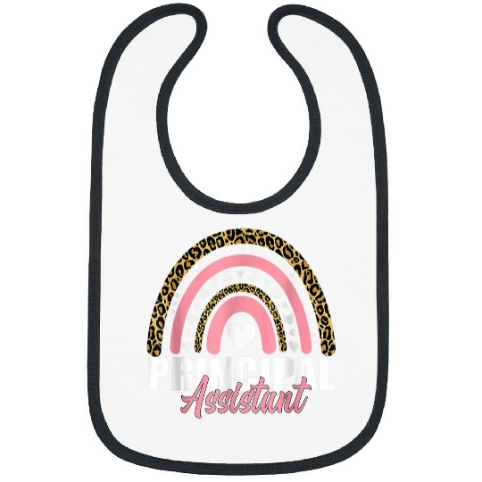 Assistant Principal Rainbow Funny Job Title School Worker 7 Bibs