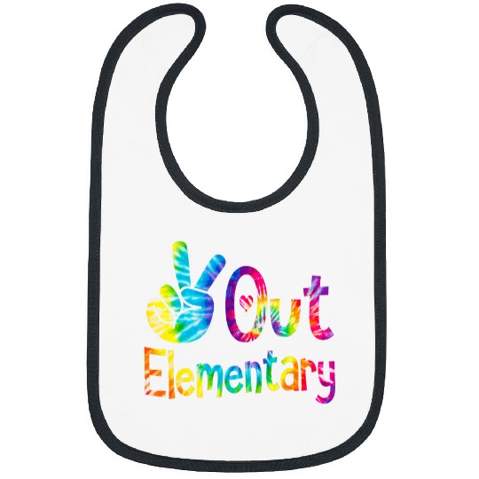 Peace Out Elementary Last Day of School Teacher Student Bibs