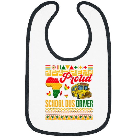 vintages Proud School Bus Driver Costume Proud Black History Bibs