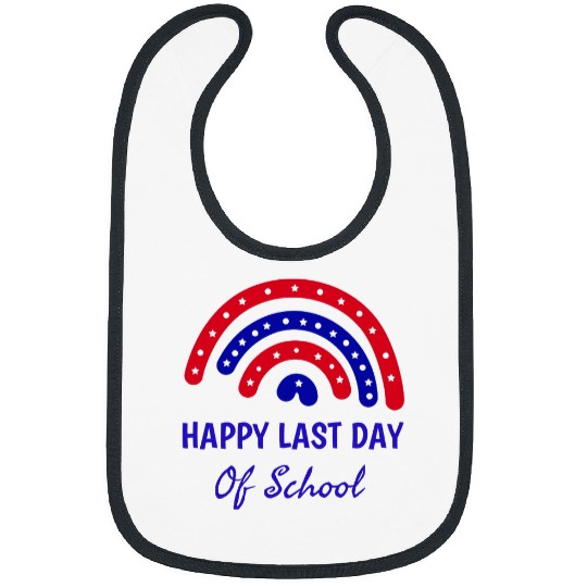 happy last day of school teacher student graduation rainbow 6 Bibs