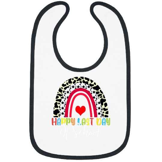 happy last day of school teacher student graduation rainbow 9 Bibs