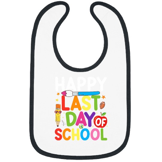 Happy Last Day of School Teacher Student Summer Graduation 2 Bibs