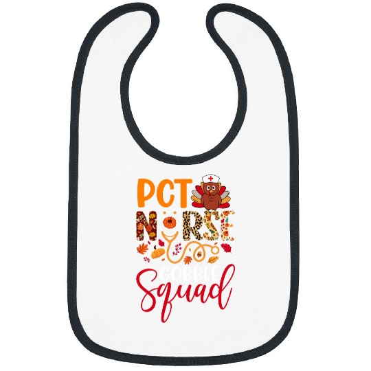 PCT nurses Gobble Squad Thanksgiving Leopard Matching Family Bibs