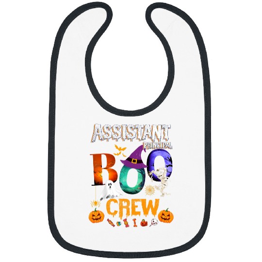 Assistant Principal Boo Crew Teacher Student Funny Halloween Bibs