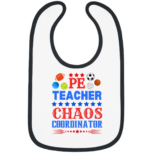 Teacher funny PE Teacher Coffee product Physical Education Bibs