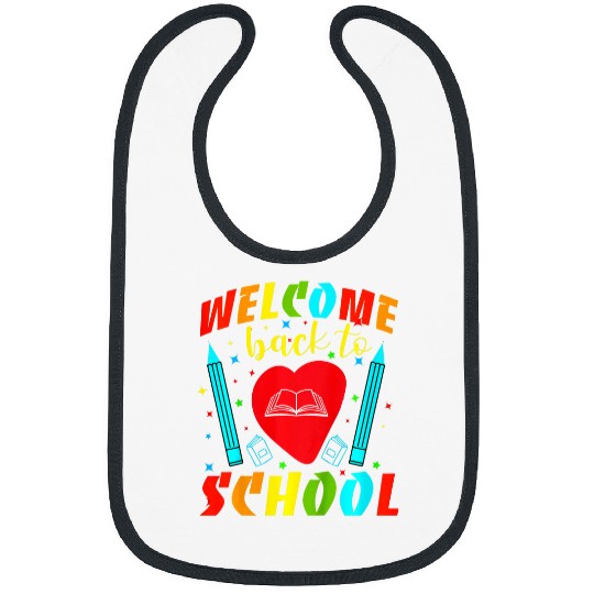 Kids Kids Welcome Back To School Elementary Children Student Bibs