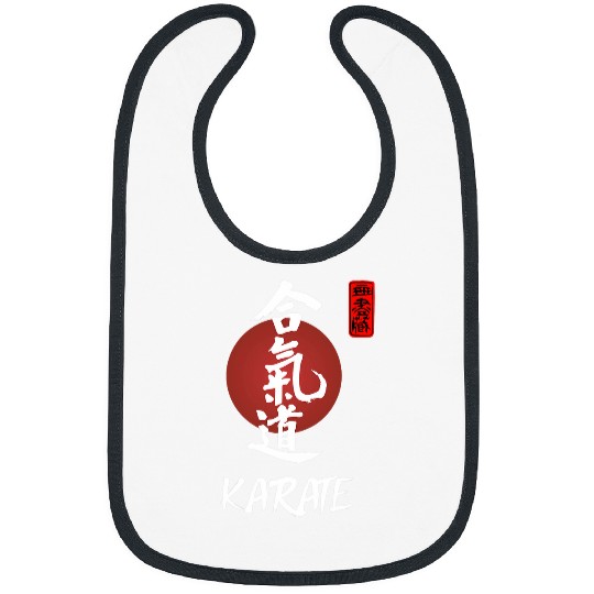 Karate Japanese Calligraphy Martial Arts Group Design Bibs