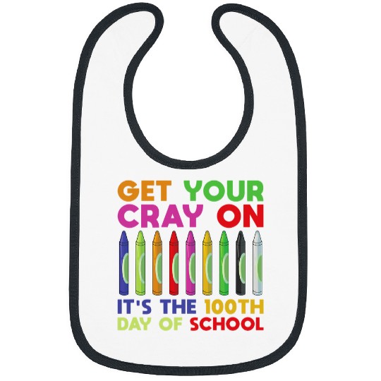 Funny School Celebration Teacher Gift 100 Days Of School Bibs