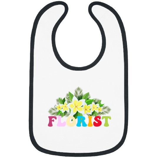 Women Wildflower Summer Floral Graphic Tee Flower Florist 25 Bibs