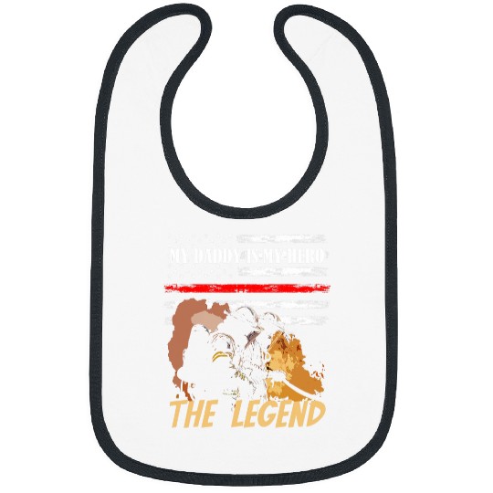 My Daddy is My Hero The Legend Firefighter for Fathers day Bibs