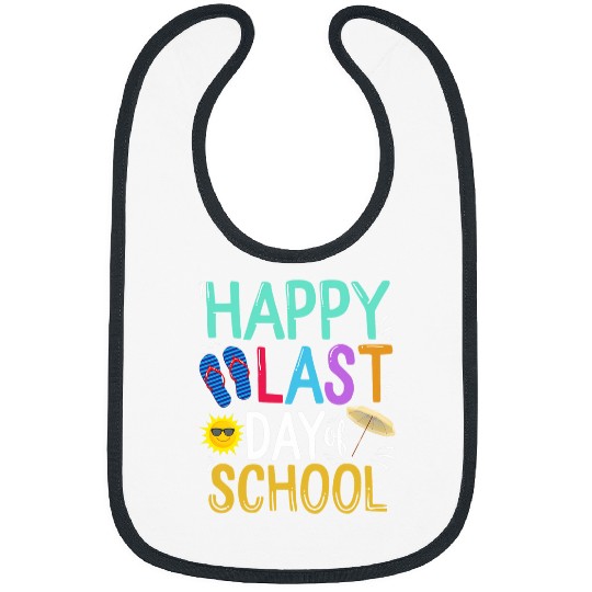 Happy Last Day Of School Teacher Appreciation Student Beach 1 Bibs