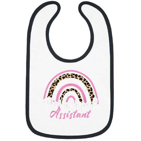 Assistant Principal Rainbow Funny Job Title School Worker Bibs