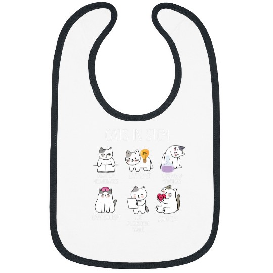 Funny Science Meme Cats In Stem Scientist Nerd Cat Lover Bibs