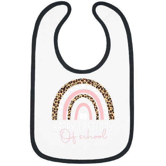 Happy Last Day Of School Teacher Student Graduation Rainbow 22 Bibs