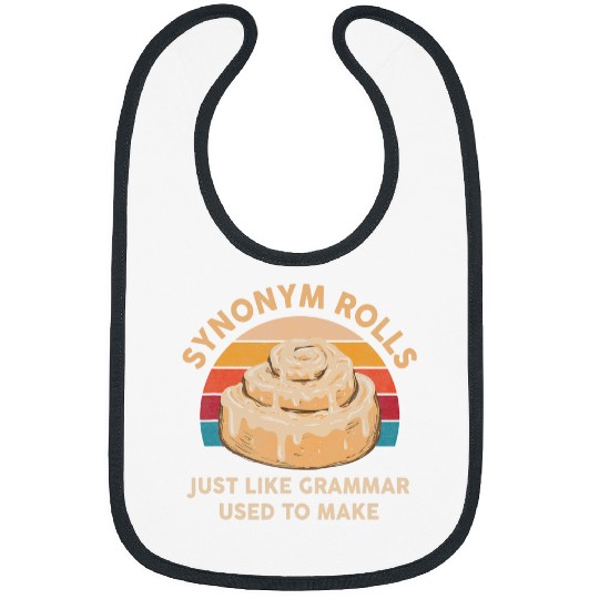 Synonym Rolls English Teacher Student vintages Grammar Pun 1 Bibs