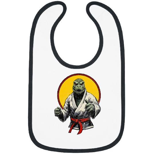Awesome Karate Dinosaur Dino TRexs Martial Arts Kung Fu Sun Bibs