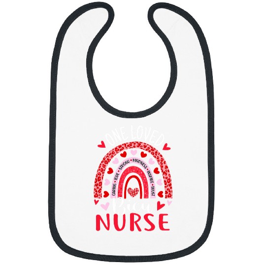BICU nurses Rainbow Valentines Day Burn Intensive Care Unit Bibs