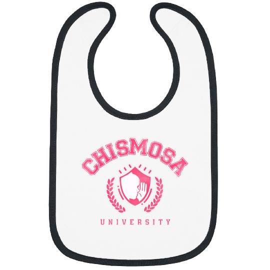 Funny Latino Chismosa U Pink and White Gossip Student Bibs