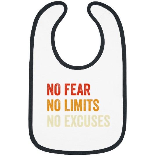 No ExcusesGym Fitness Motivational Tee Workout Design Bibs