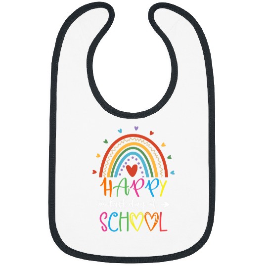 happy last day of school teacher student graduation rainbow 17 Bibs