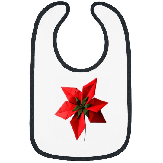 Origami Poinsettia Flower Japanese Art Paper Folding Artist Bibs