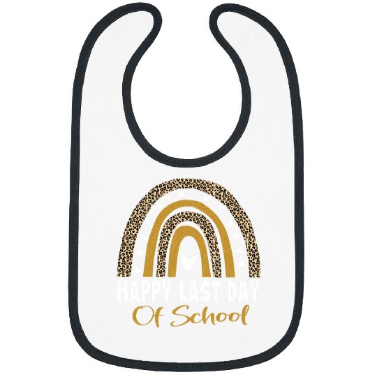 Happy Last Day of School Teacher Student Graduation Rainbow 35 Bibs