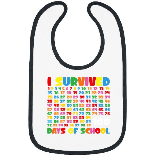 Funny School Boys Girls Kids 100 Days Of School Student Math Bibs