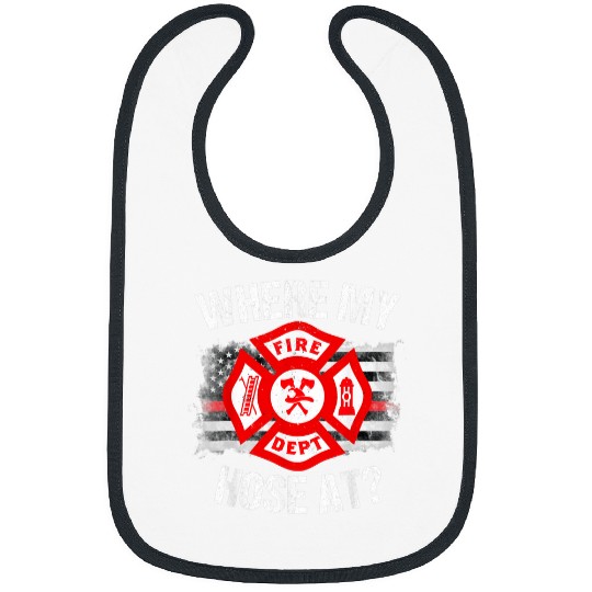 Where My Hose At Thin Red Line Firefighter Bibs