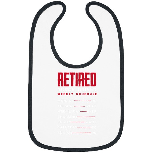 Retired Truck Driver Funny Trucker Retirement 7 Bibs