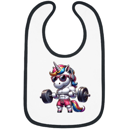 Unicorns Funny Gym Weightlifting Bodybuilder Fitness Workout Bibs