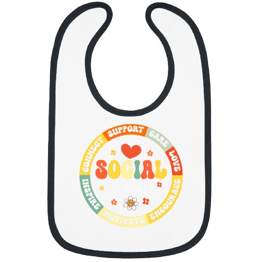 Groovy Social Worker Funny Social Work Month Appreciation 2 Bibs