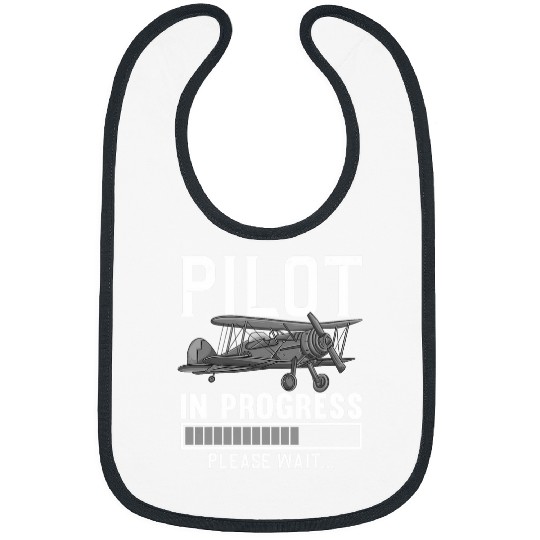 Pilot Art Men Women Airline Future Pilot Aviation Airplane Bibs