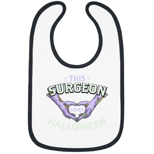 This Surgeon Loves Halloween Surgery Zombie Surgical Doctor Bibs