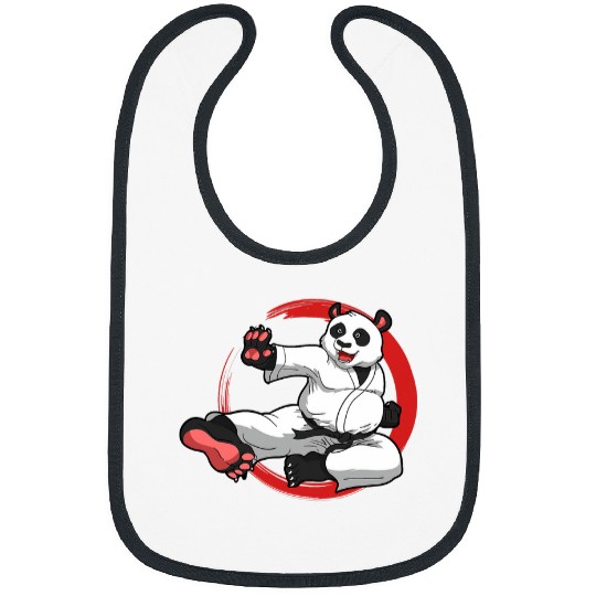 Karate Panda Bear Lover Karateka Trainee Instructor Bibs