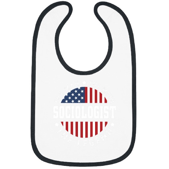 Mens The Man The Myth The Legend Sociologist USA Flag 4th Of July Bibs