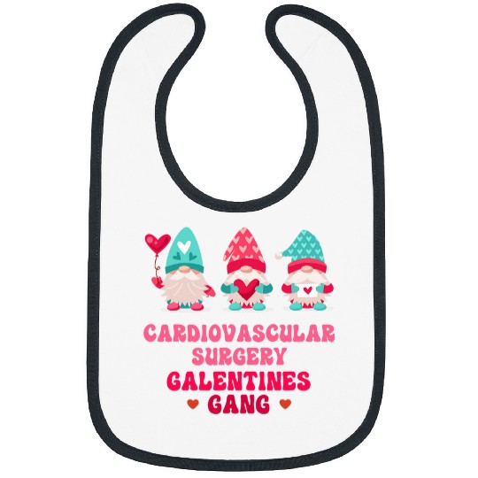 Cardiovascular Surgery Gnomes nurses Galentines Day Bibs