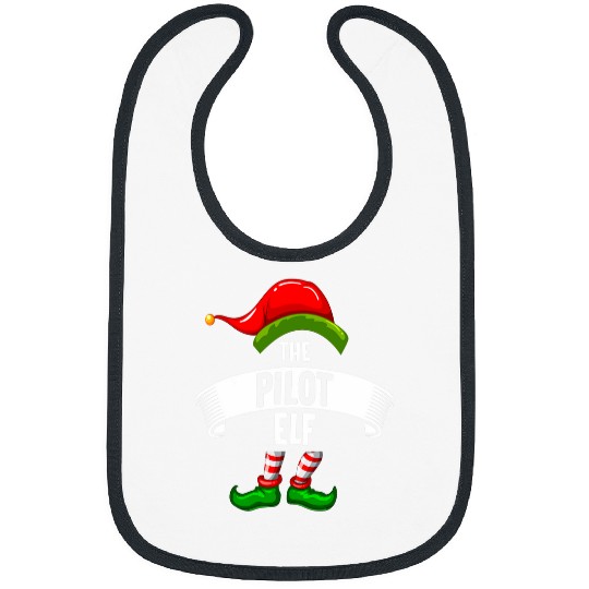 The Pilot Elf Santa Claus Present Reindeer Snowman Holiday Bibs