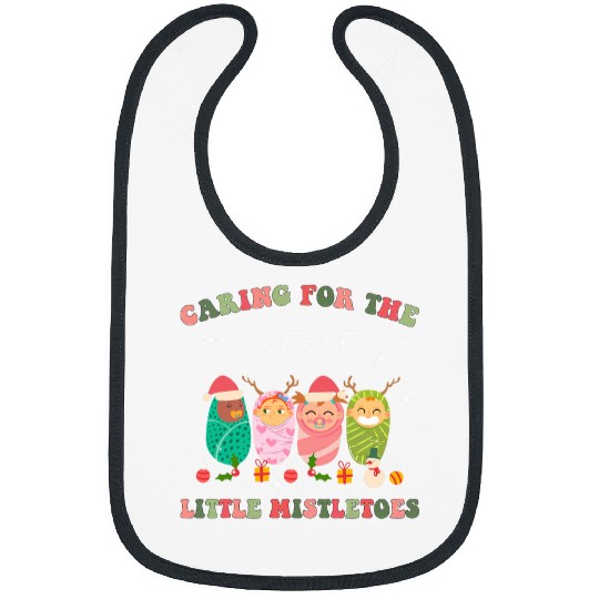 Caring For The Cutest Little Mistletoes NICU nurses Christmas 1 Bibs