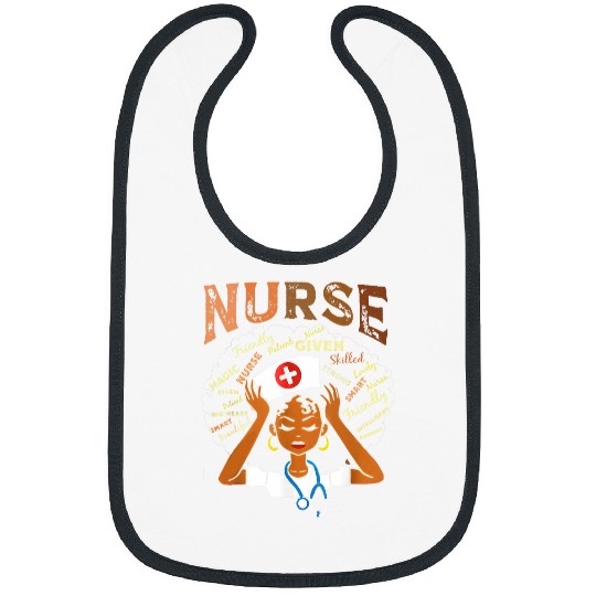 Black nurses Black History BLM Melanin Afro Woman Nursing 1 Bibs