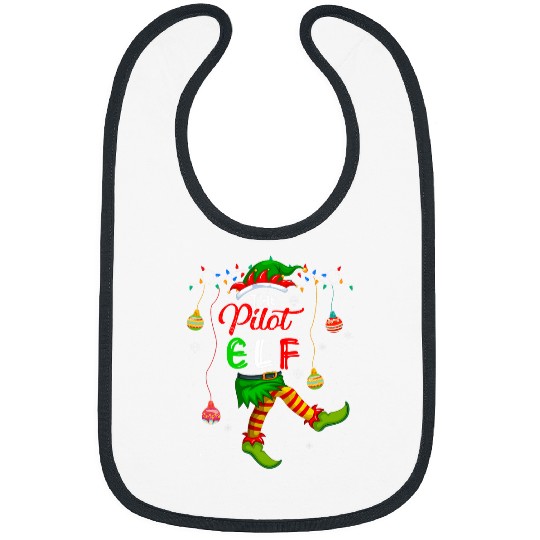The Pilot Elf Christmas Costume Elf Proud Job Lover Bibs
