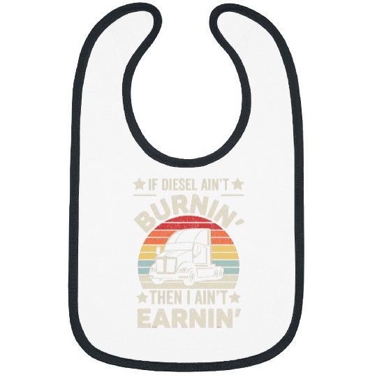 Retro Diesel Trucker Big Rig SemiTrailer Truck Driver Bibs