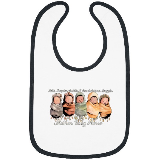 Autumn Fall Mother Baby nurses Pumpkin Swaddled Nursing Bibs
