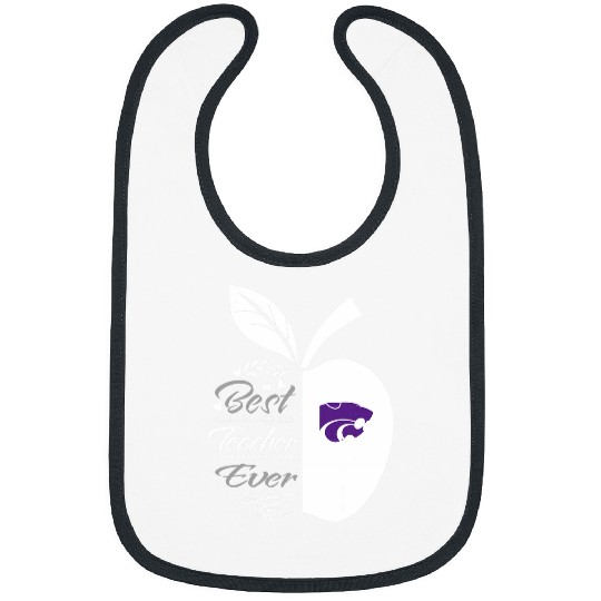 Kansas State Wildcats Teacher Ever Half Apple Bibs