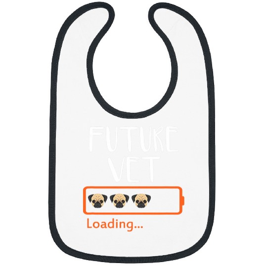 Future Vet Loading Battery Pug Dogs Funny Veterinarian Bibs