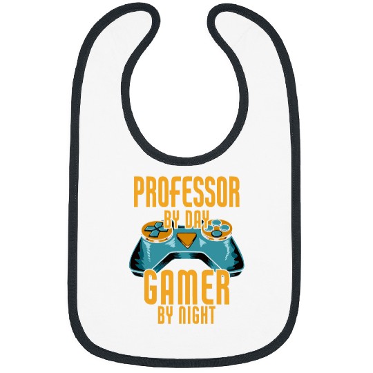 Mens Professor By Day Gamer By Night Gaming Professor Bibs