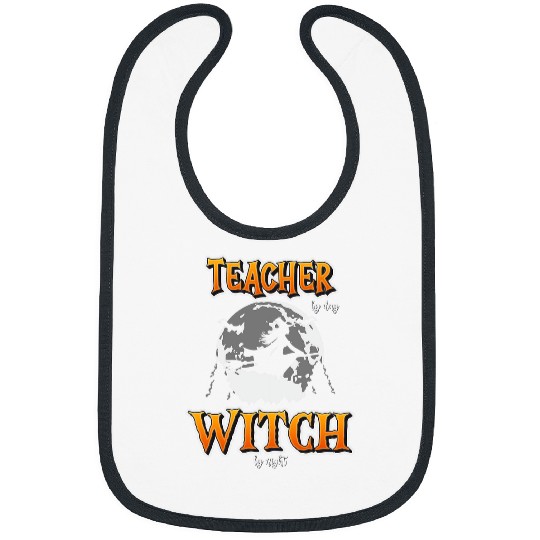 Halloween Teacher Witch Funny Cute School Teaching Women Bibs