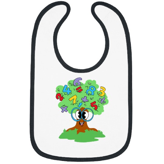 Educational Mathematic Tree School Student and Teacher Bibs