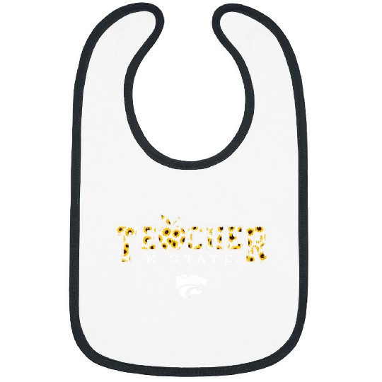 Kansas State Wildcats Teacher Sunflower Slogan Bibs